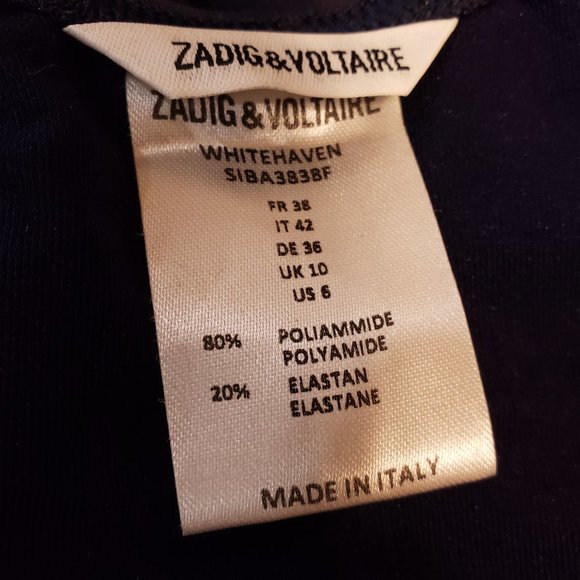 ZADIG & VOLTAIRE Whitehaven Swimsuit Size 38 / 6 Like New - Picture 4 of 9
